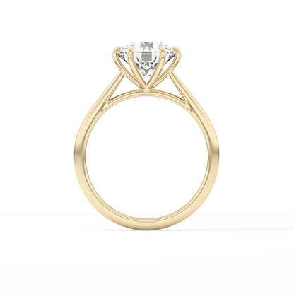 Round Solitaire Lab Grown Diamond Engagement Ring