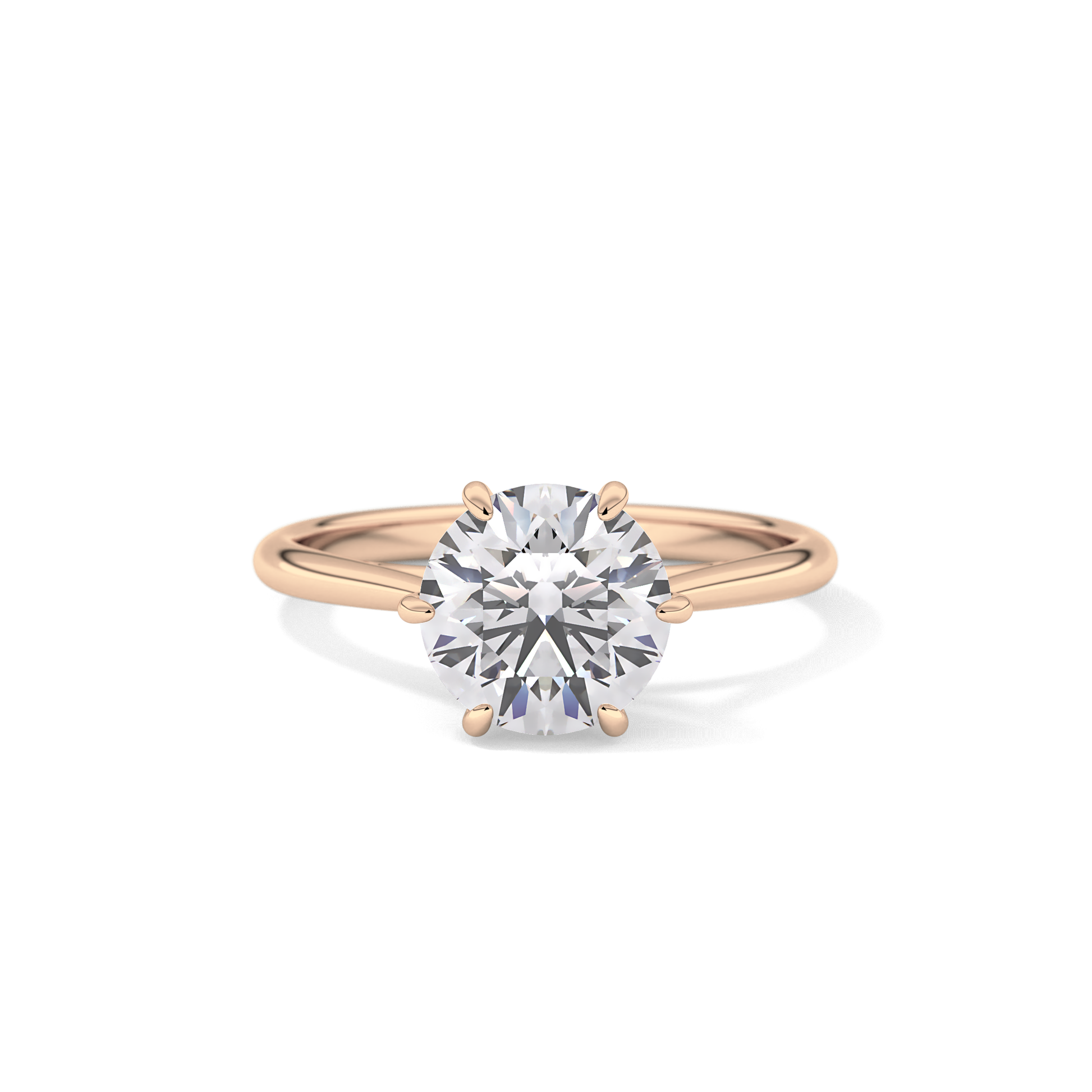 Round Solitaire Lab Grown Diamond Engagement Ring