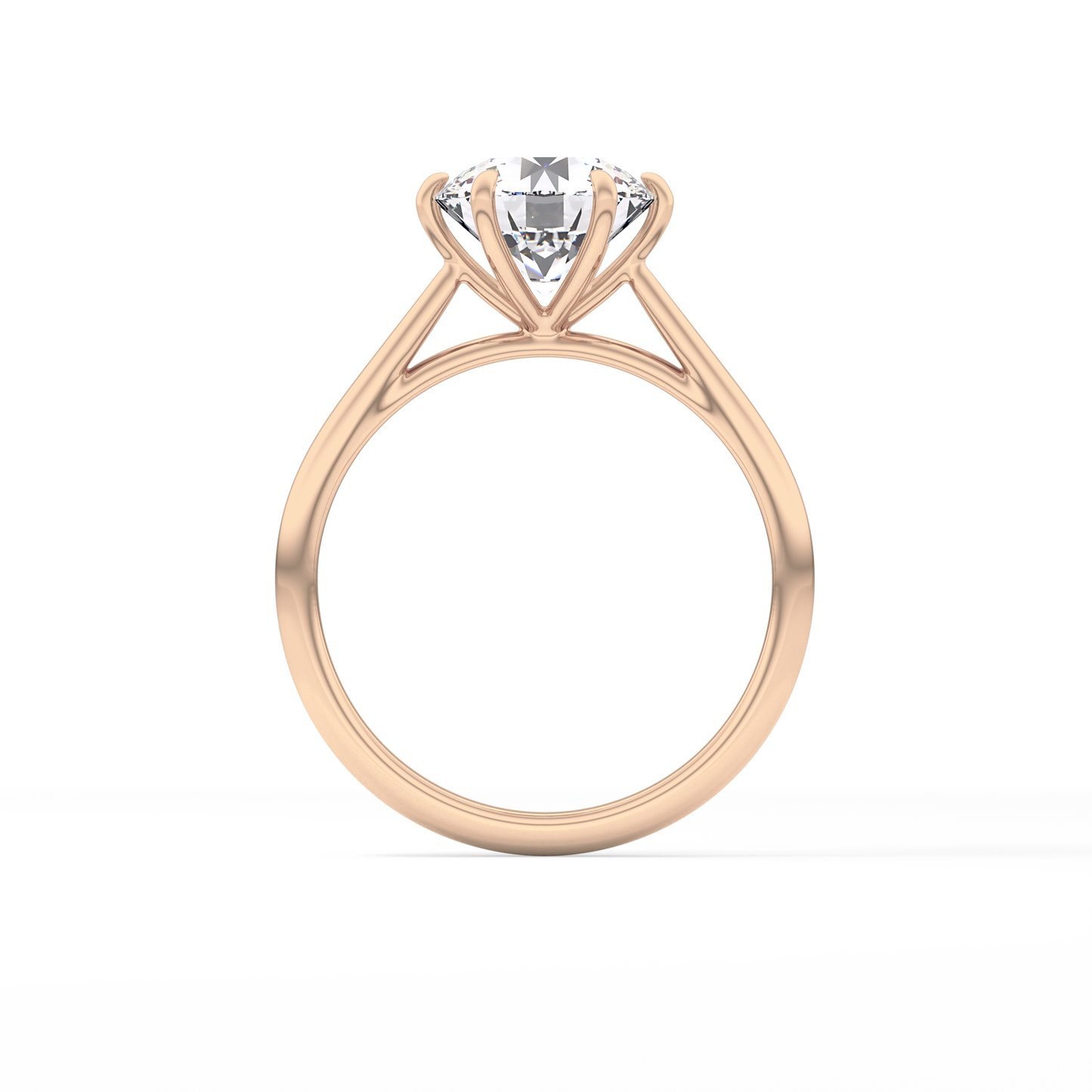 Round Solitaire Lab Grown Diamond Engagement Ring