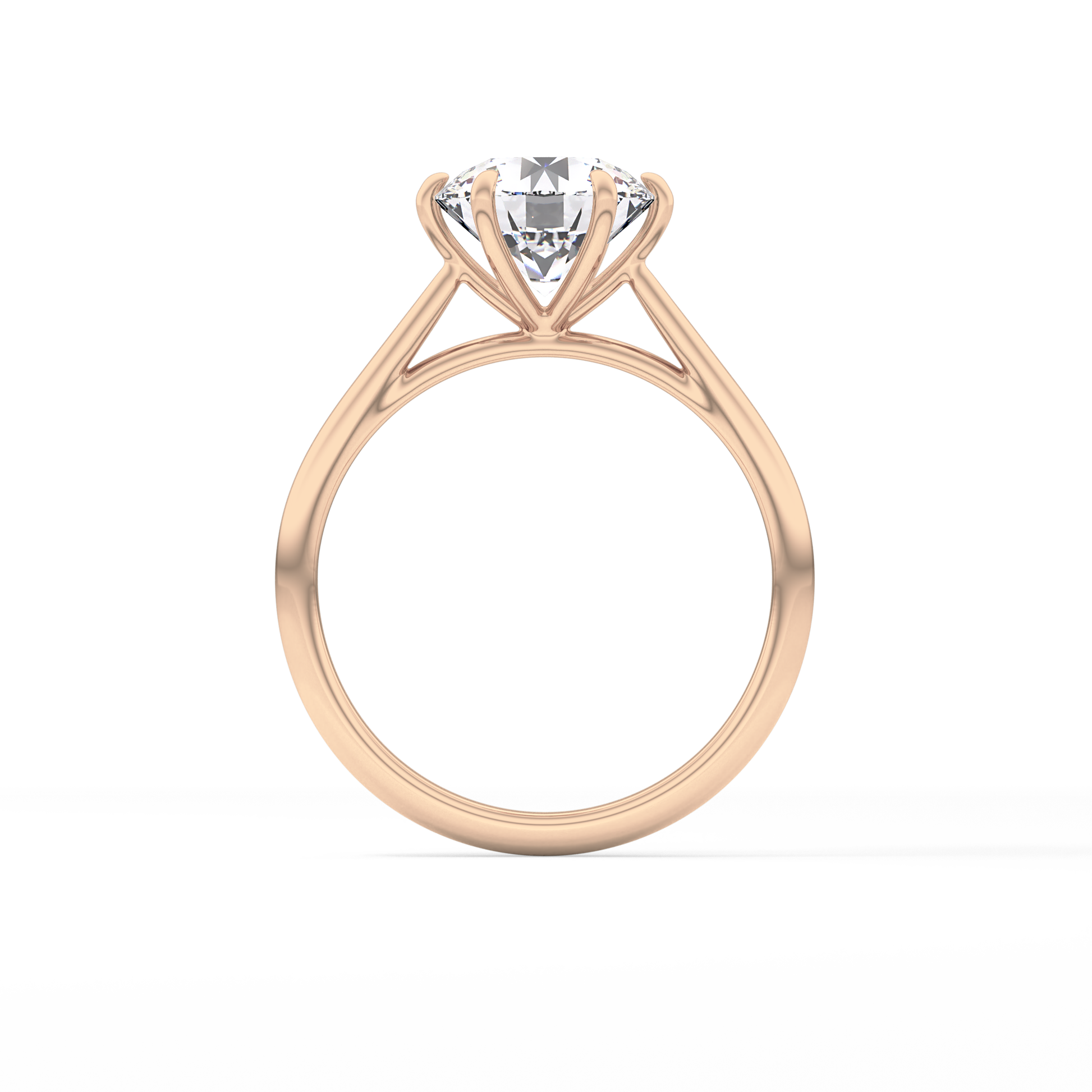 Round Solitaire Lab Grown Diamond Engagement Ring