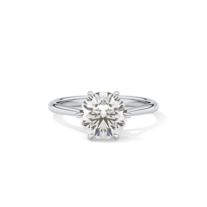 Round Solitaire Lab Grown Diamond Engagement Ring