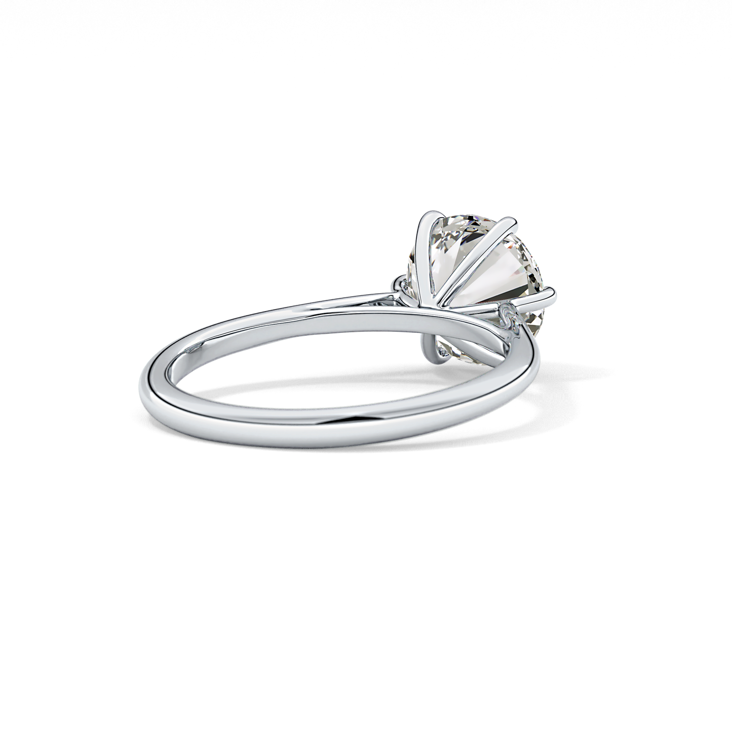 Round Solitaire Lab Grown Diamond Engagement Ring