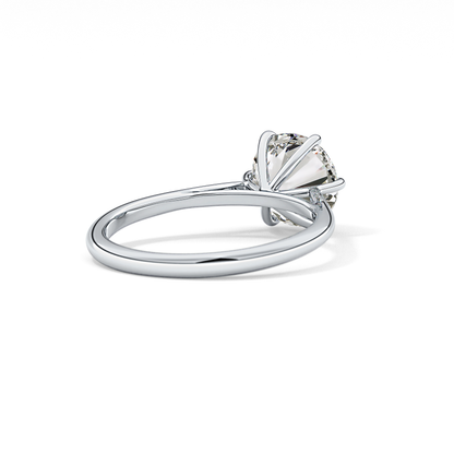 Round Solitaire Lab Grown Diamond Engagement Ring