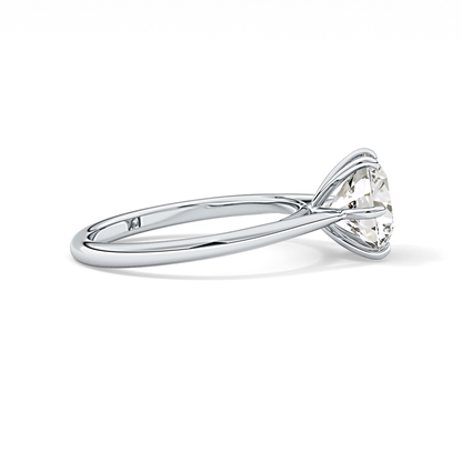Round Solitaire Lab Grown Diamond Engagement Ring