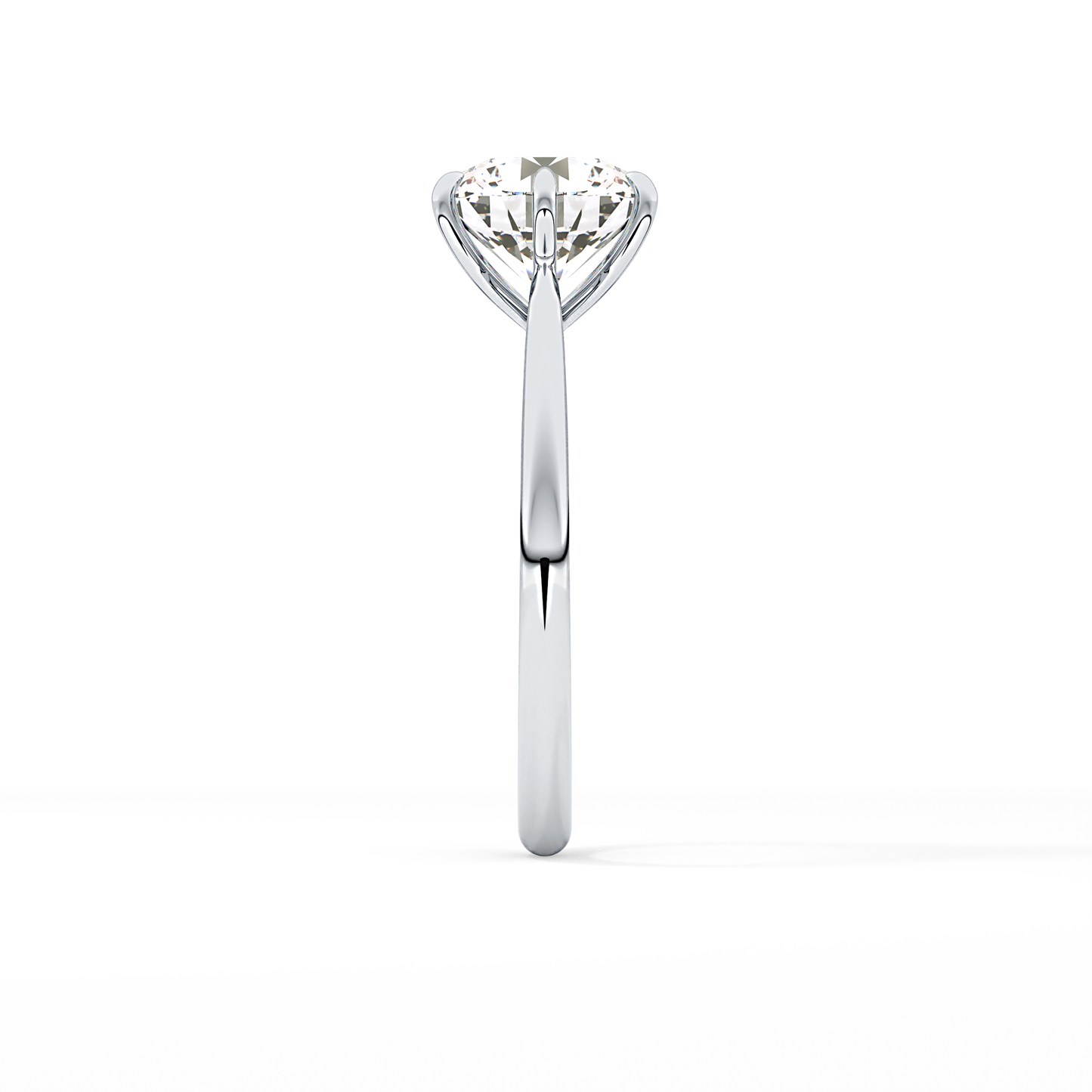 Round Solitaire Lab Grown Diamond Engagement Ring
