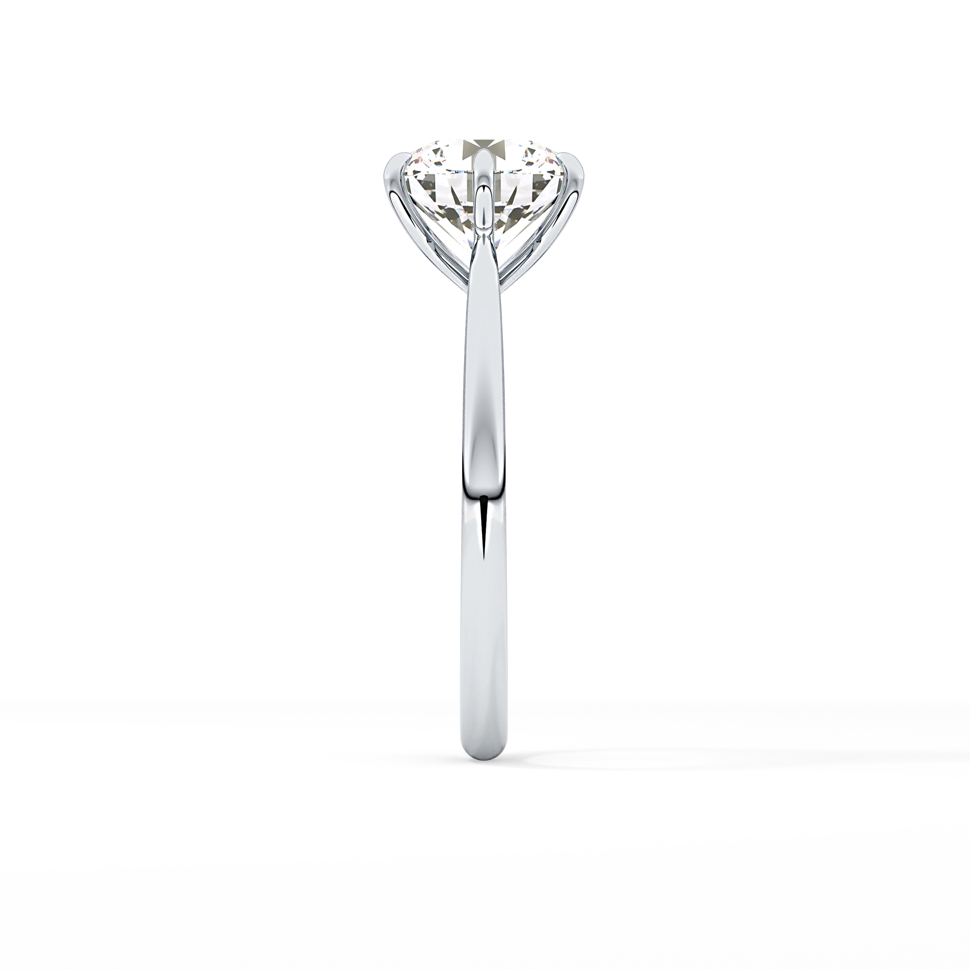 Round Solitaire Lab Grown Diamond Engagement Ring