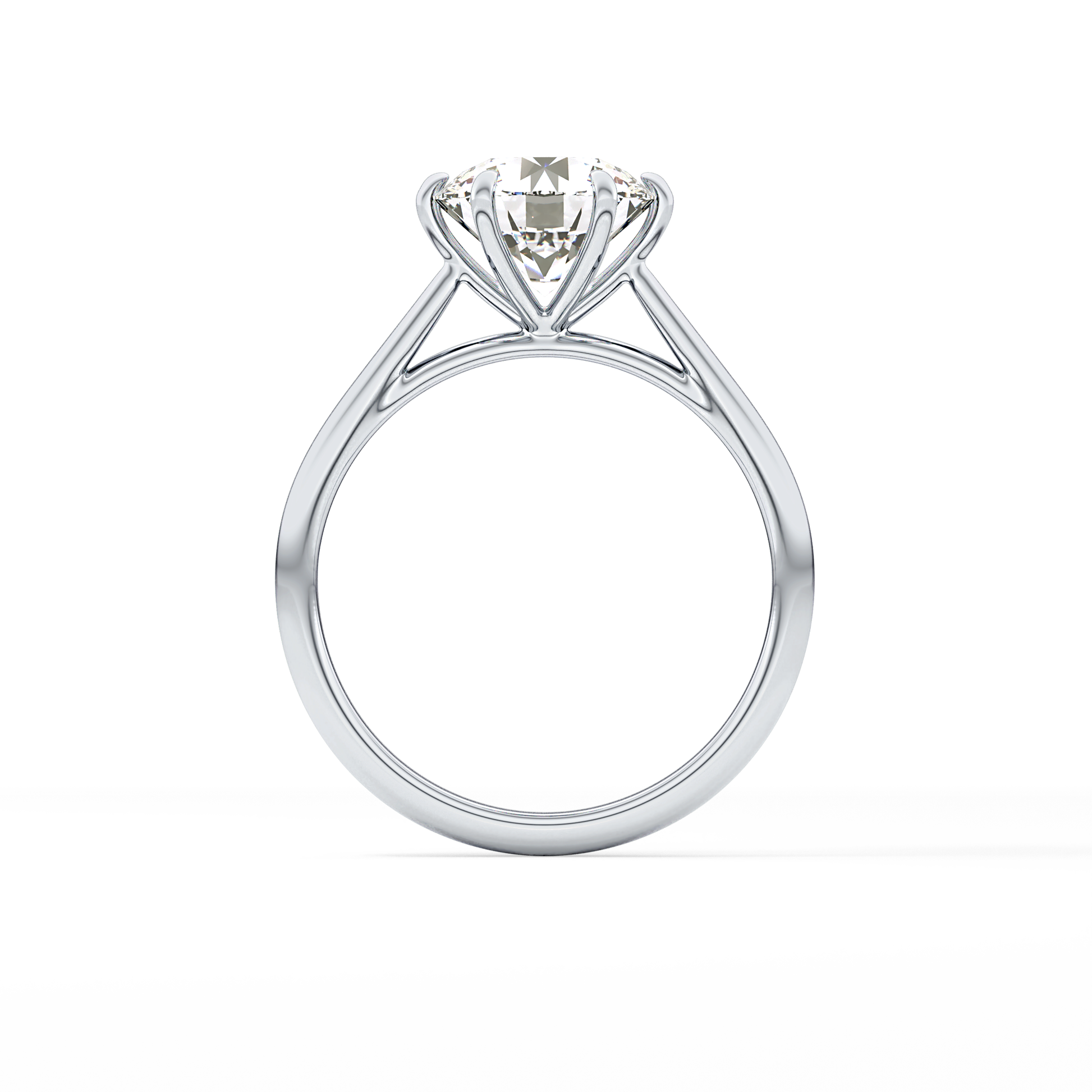 Round Solitaire Lab Grown Diamond Engagement Ring