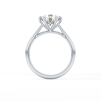 Round Solitaire Lab Grown Diamond Engagement Ring