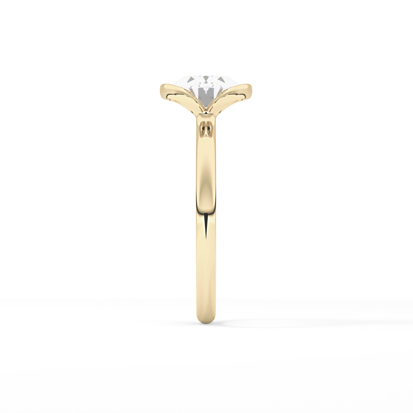 Oval Bezel & Solitaire Lab Grown Diamond Engagement Ring