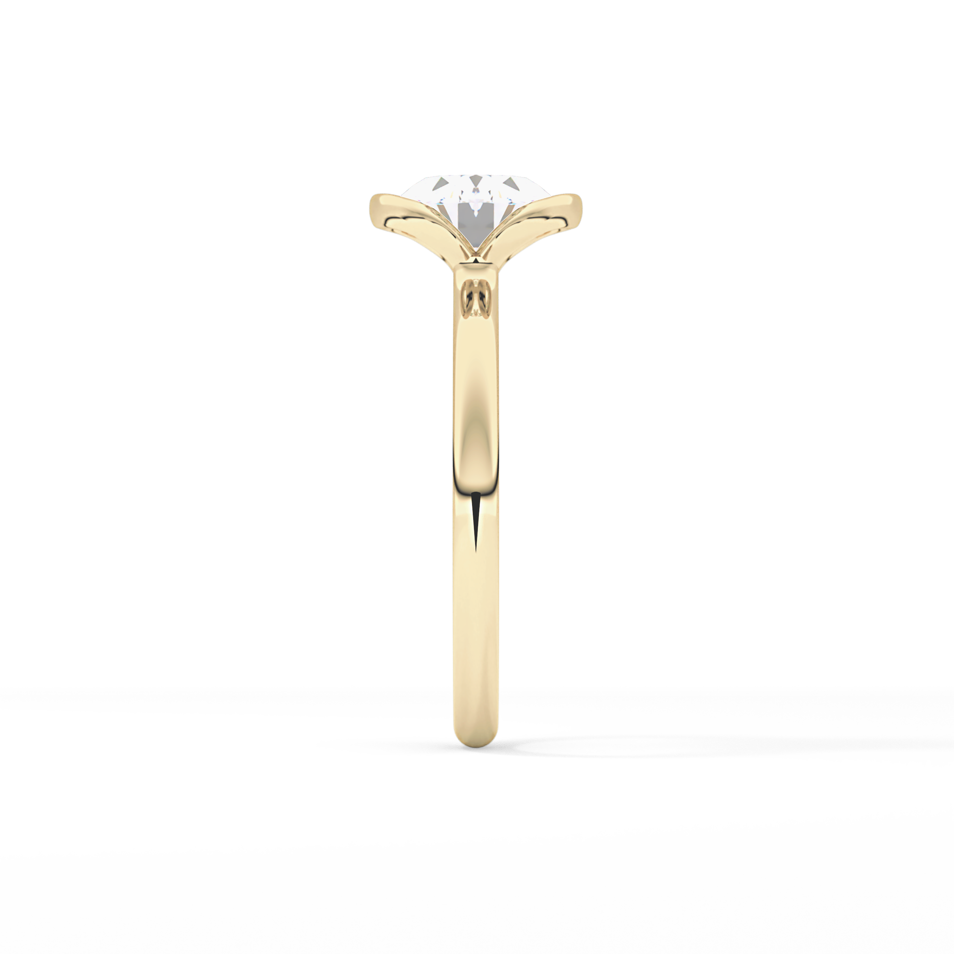Oval Bezel & Solitaire Lab Grown Diamond Engagement Ring