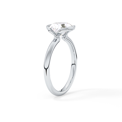 Oval Bezel & Solitaire Lab Grown Diamond Engagement Ring