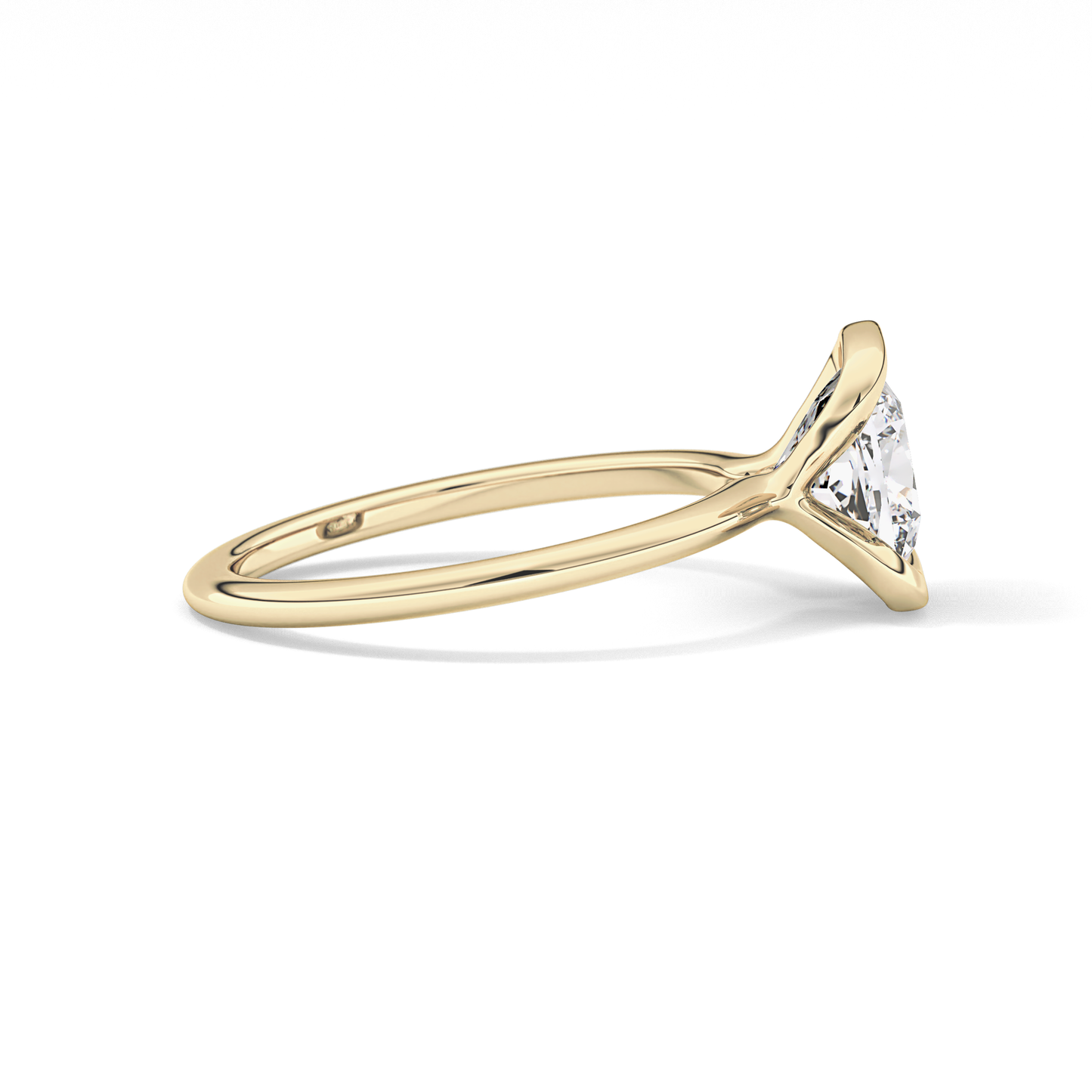 Cushion Bezel Lab Grown Diamond Engagement Ring