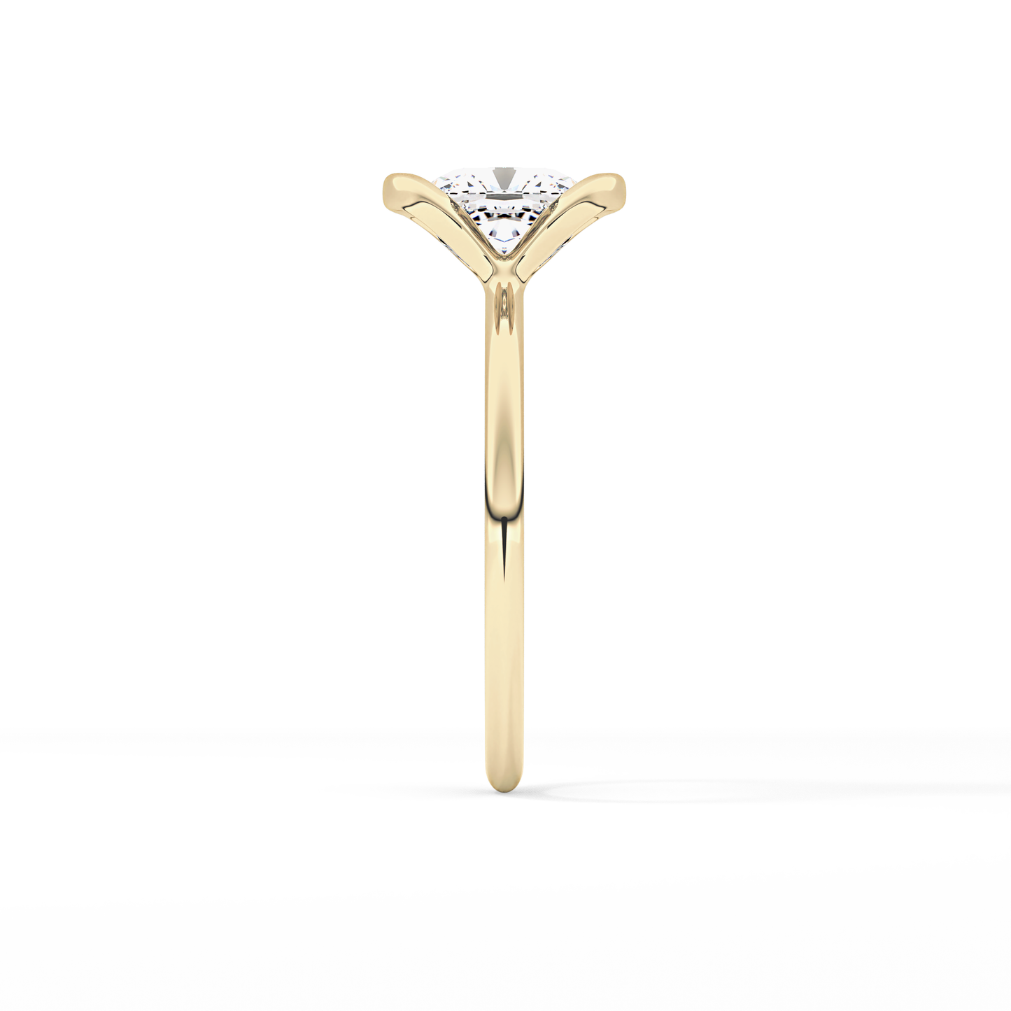 Cushion Bezel Lab Grown Diamond Engagement Ring