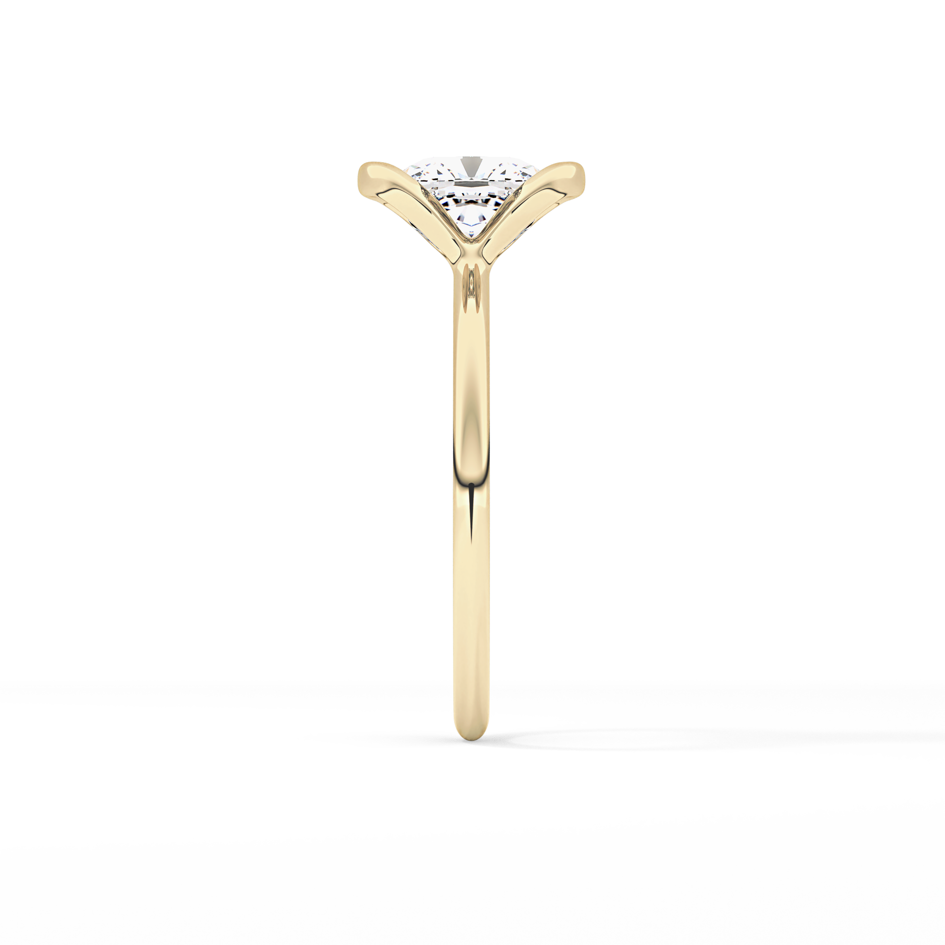 Cushion Bezel Lab Grown Diamond Engagement Ring
