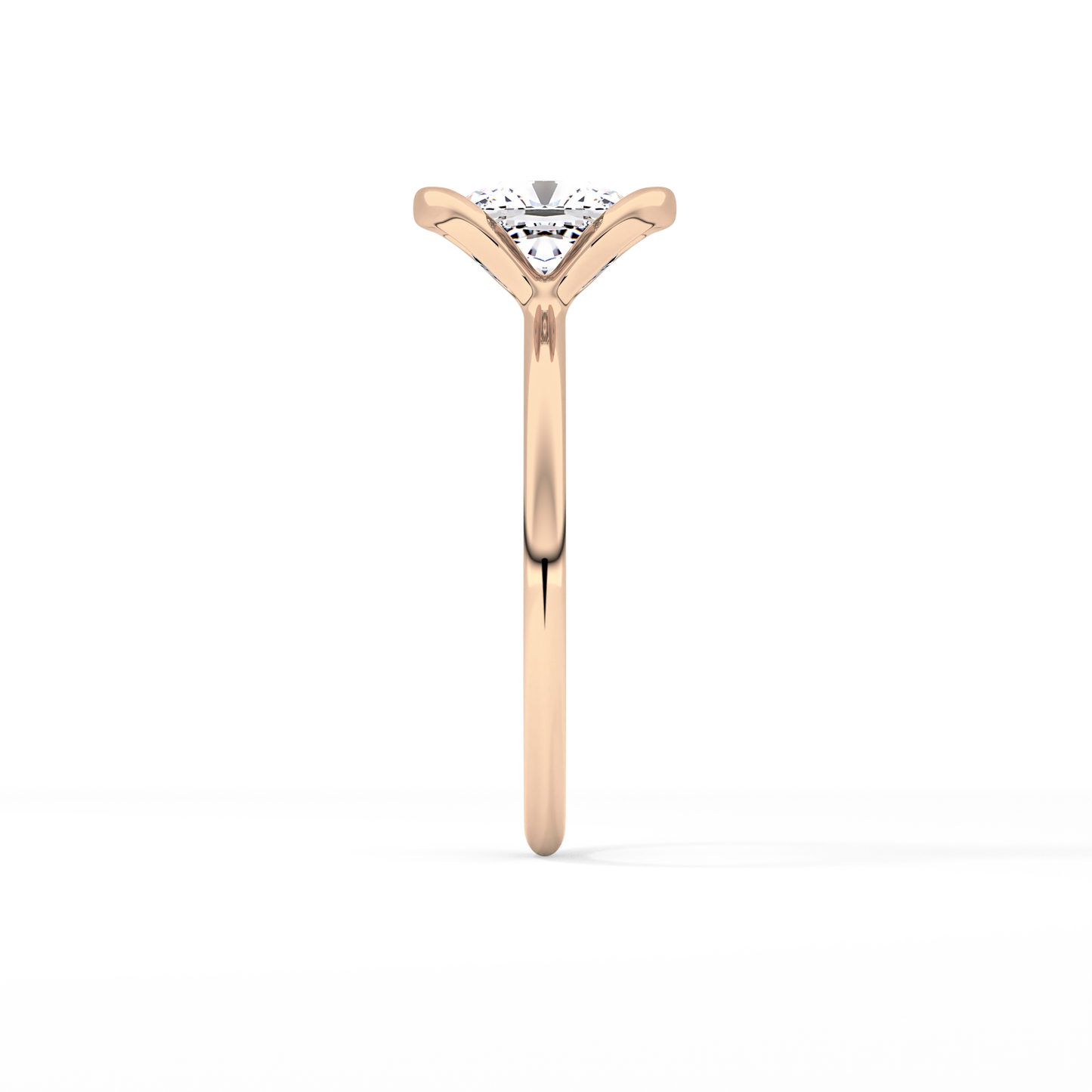 Cushion Bezel Lab Grown Diamond Engagement Ring
