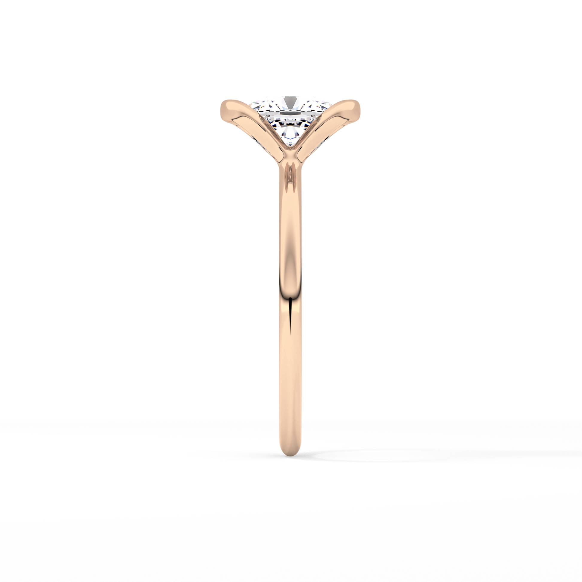 Cushion Bezel Lab Grown Diamond Engagement Ring
