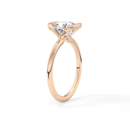 Cushion Bezel Lab Grown Diamond Engagement Ring