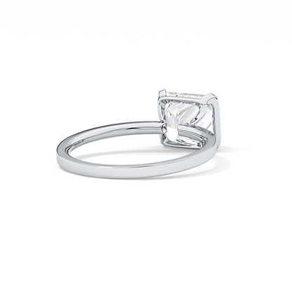 Princess Half Bezel Lab Grown Diamond Engagement Ring