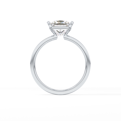 Princess Half Bezel Lab Grown Diamond Engagement Ring