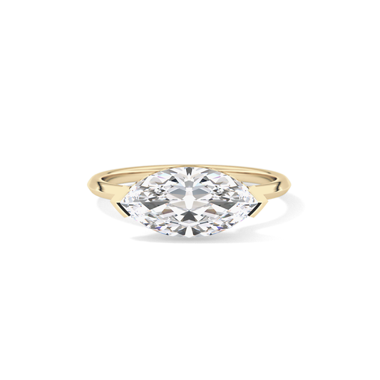 East West Marquise Solitaire Lab Grown Diamond Engagement Ring