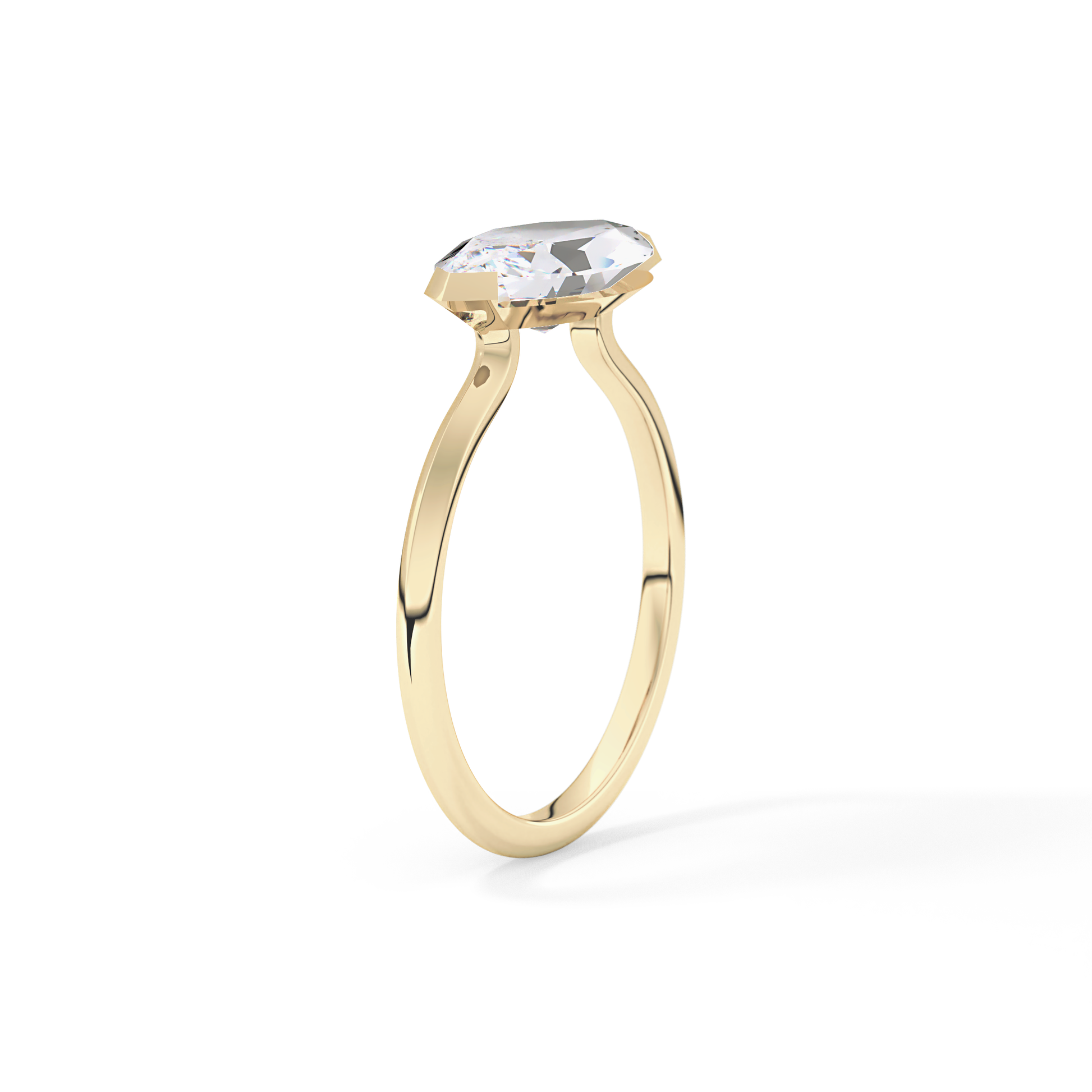 East West Marquise Solitaire Lab Grown Diamond Engagement Ring