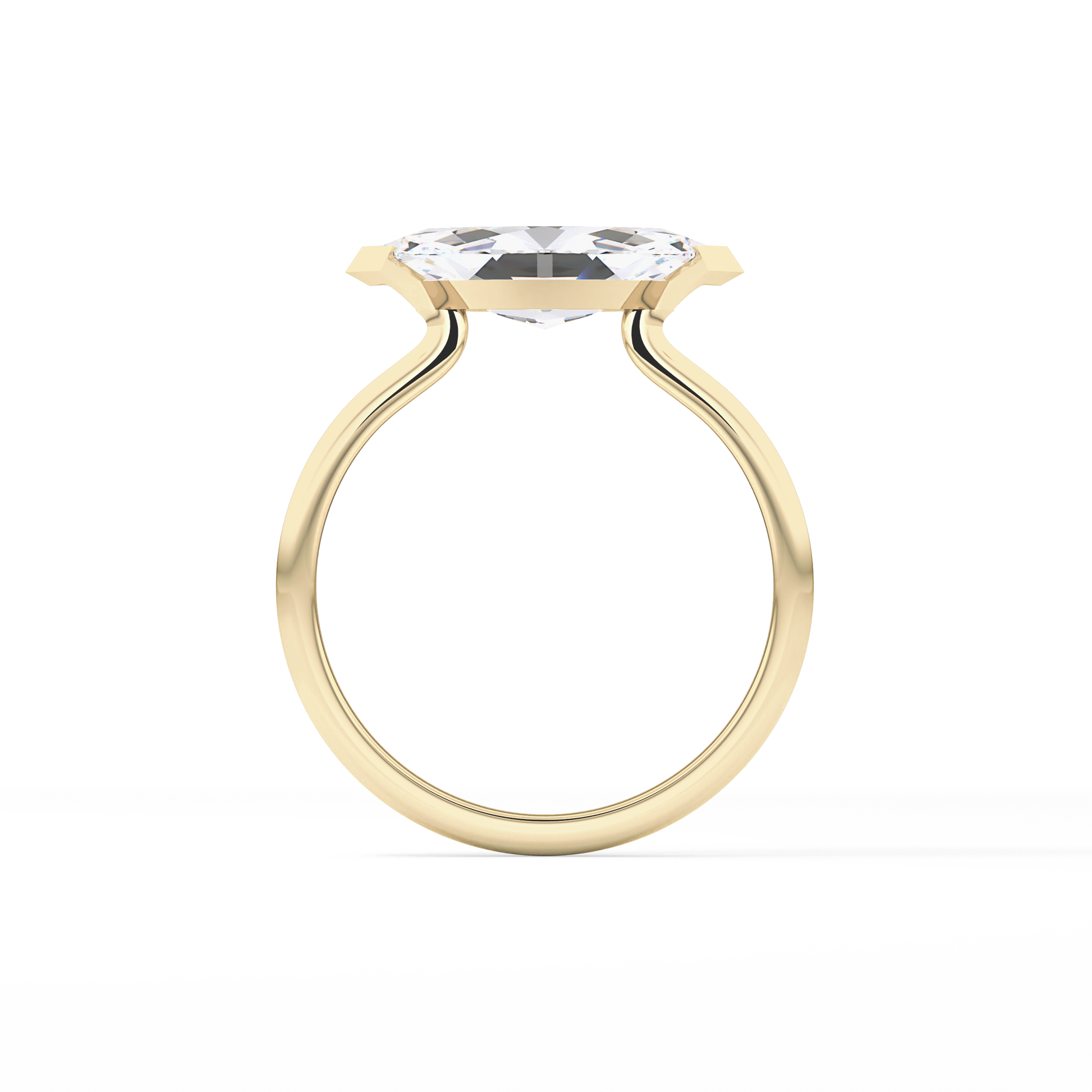 East West Marquise Solitaire Lab Grown Diamond Engagement Ring