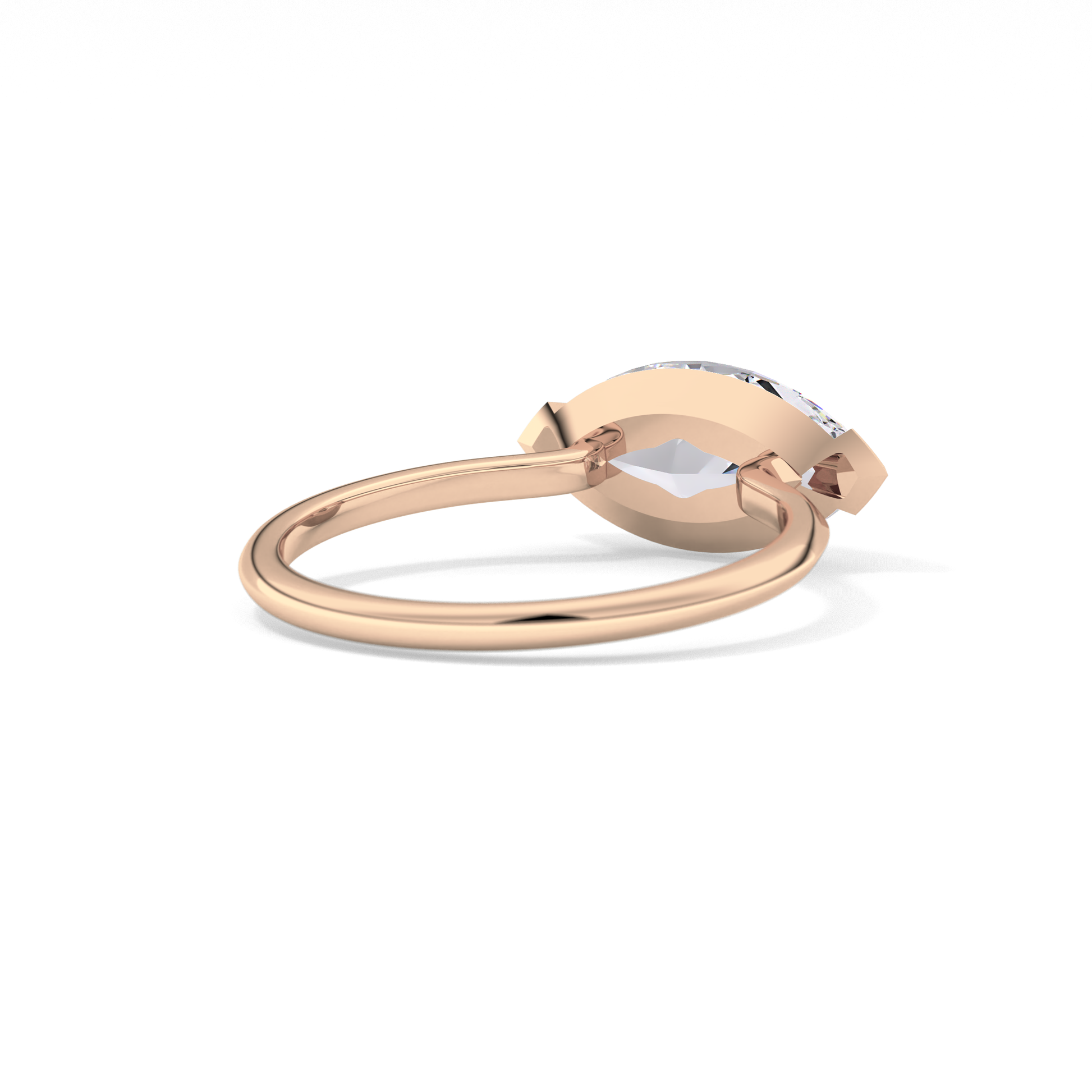 East West Marquise Solitaire Lab Grown Diamond Engagement Ring