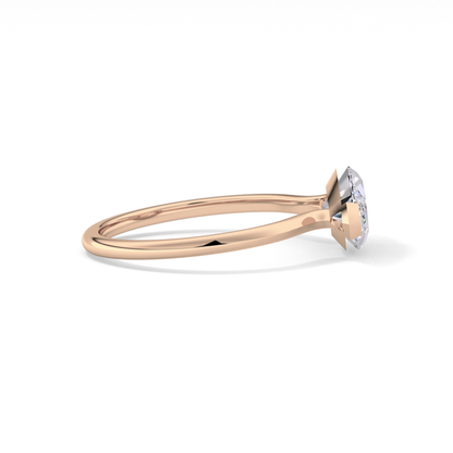 East West Marquise Solitaire Lab Grown Diamond Engagement Ring