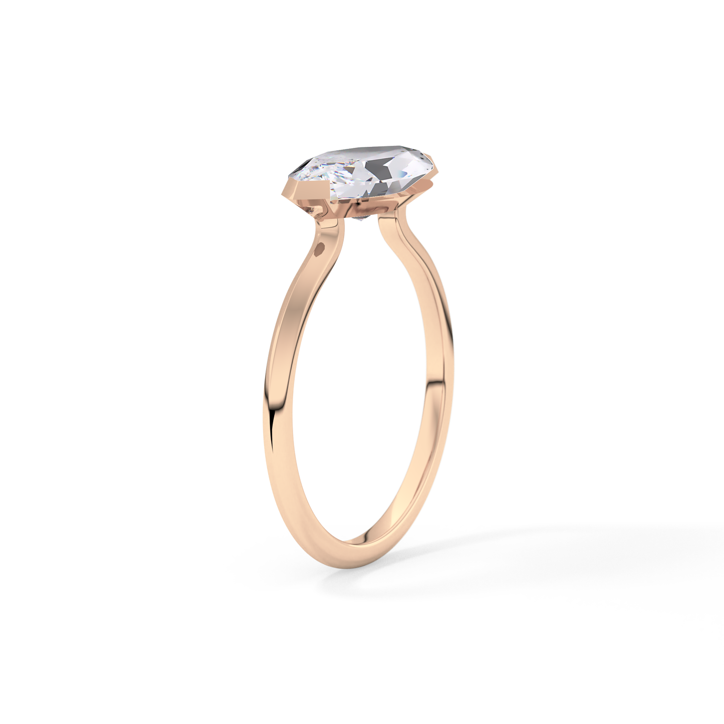 East West Marquise Solitaire Lab Grown Diamond Engagement Ring