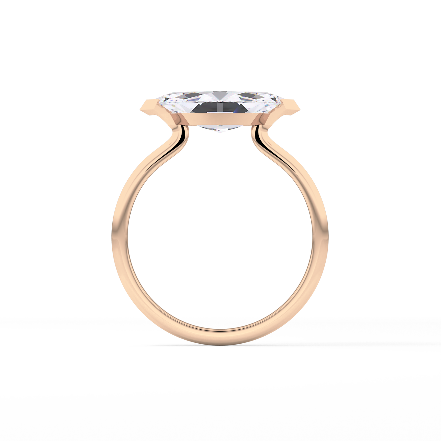 East West Marquise Solitaire Lab Grown Diamond Engagement Ring