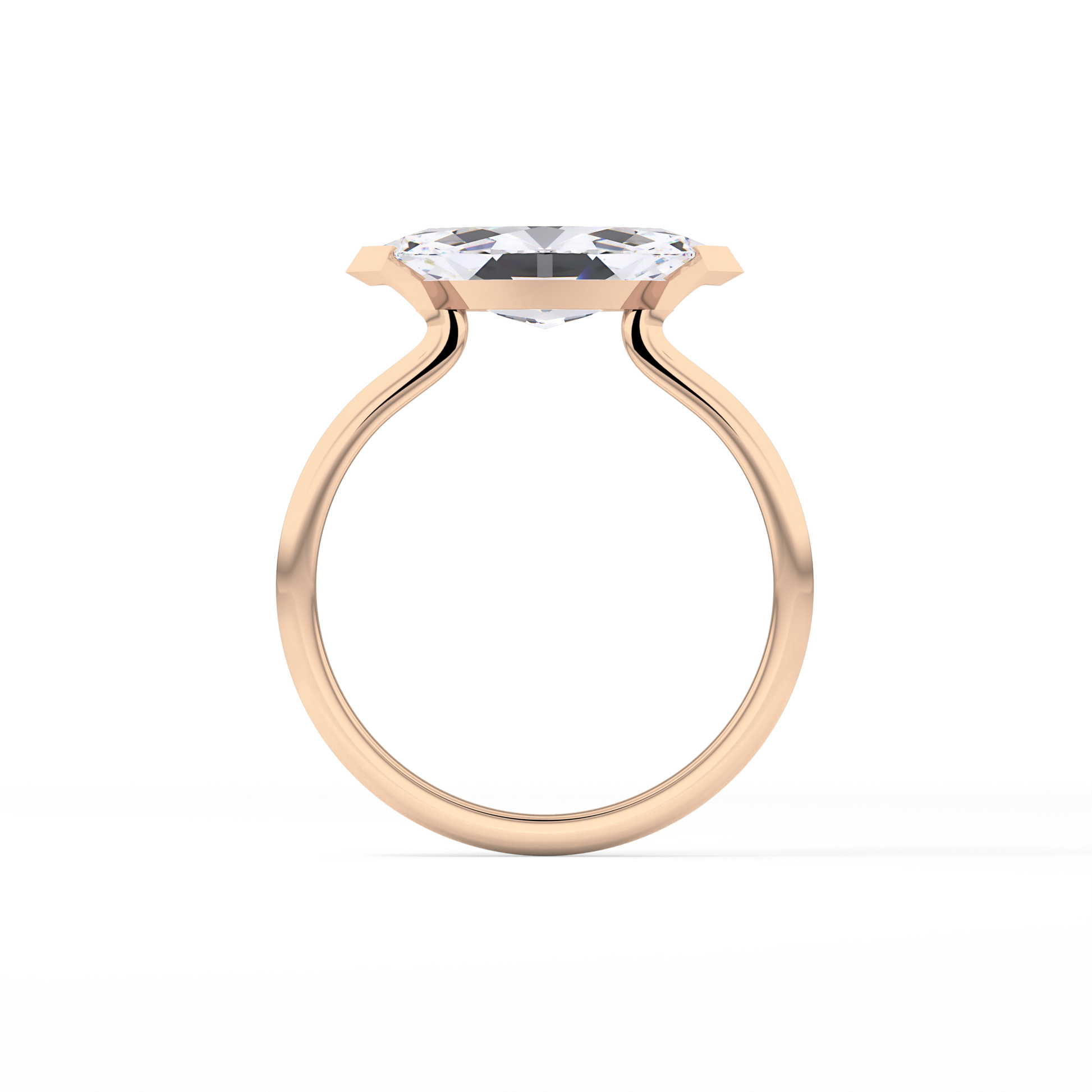 East West Marquise Solitaire Lab Grown Diamond Engagement Ring
