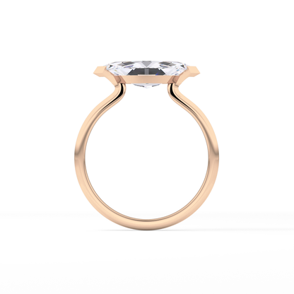 East West Marquise Solitaire Lab Grown Diamond Engagement Ring