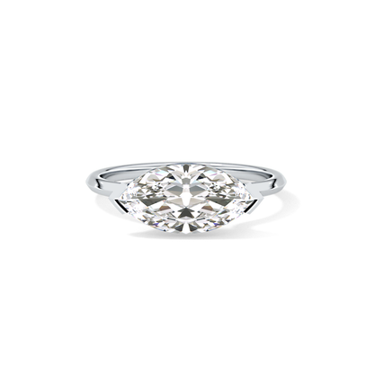 East West Marquise Solitaire Lab Grown Diamond Engagement Ring