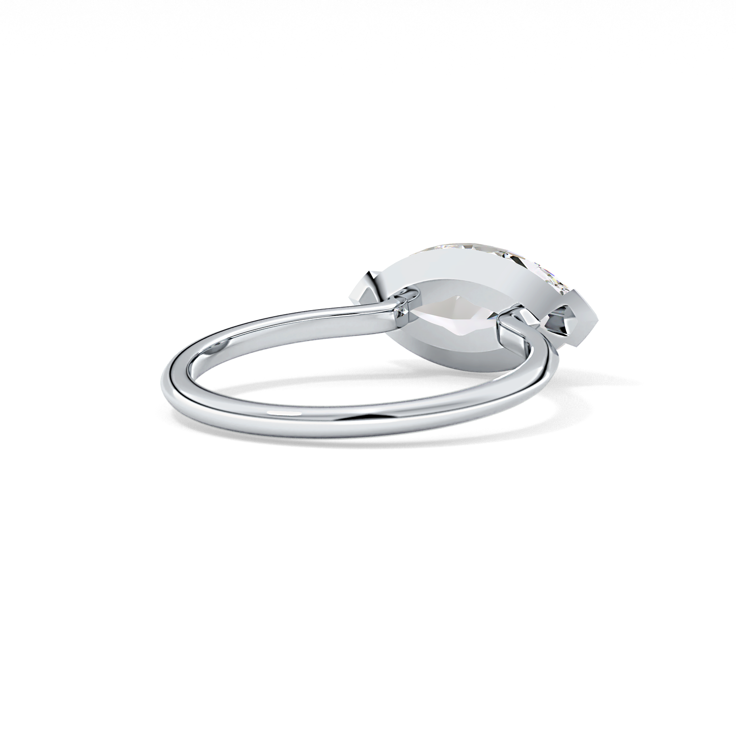 East West Marquise Solitaire Lab Grown Diamond Engagement Ring
