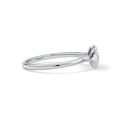 East West Marquise Solitaire Lab Grown Diamond Engagement Ring