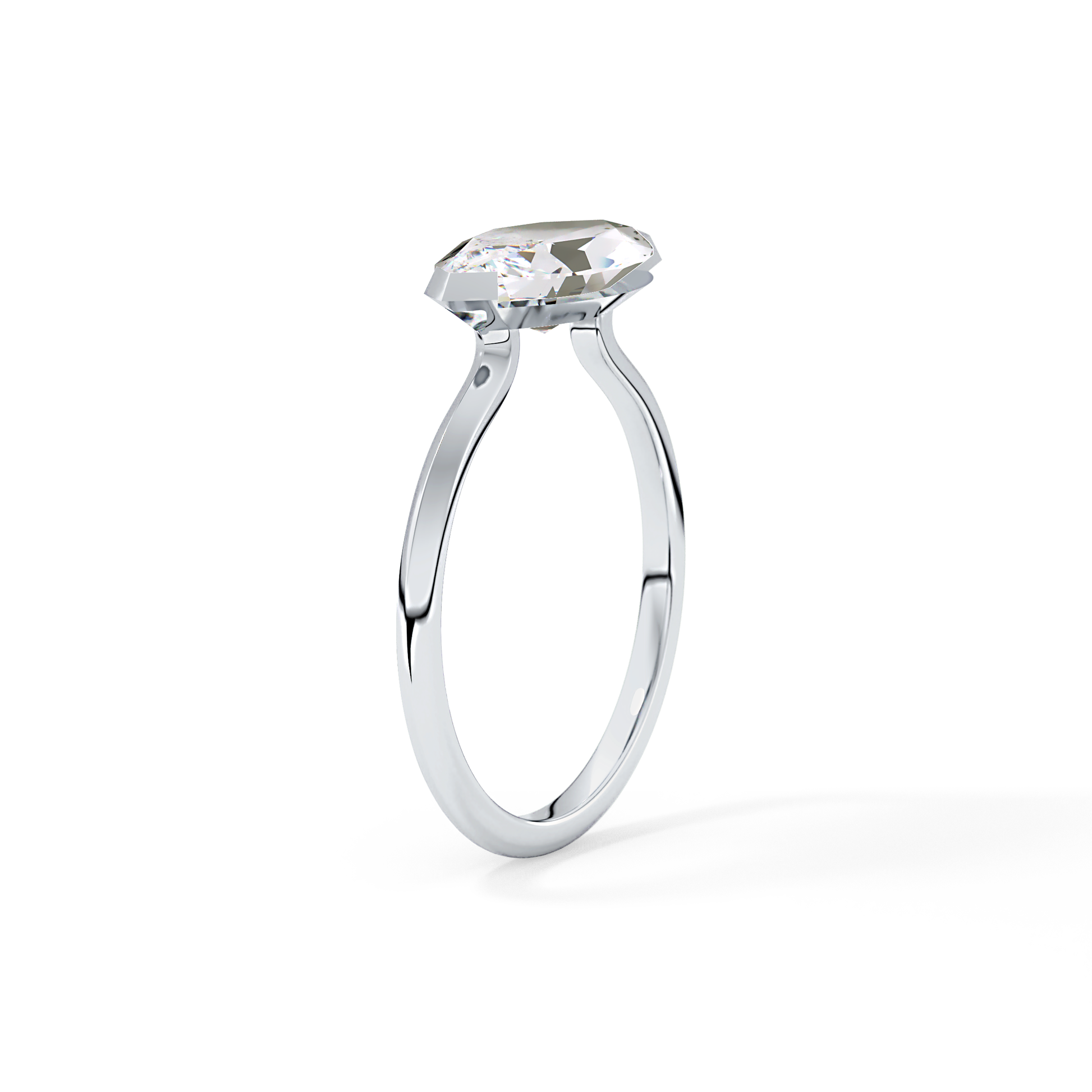 East West Marquise Solitaire Lab Grown Diamond Engagement Ring