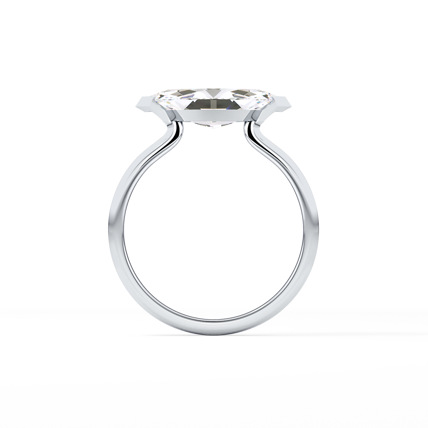 East West Marquise Solitaire Lab Grown Diamond Engagement Ring