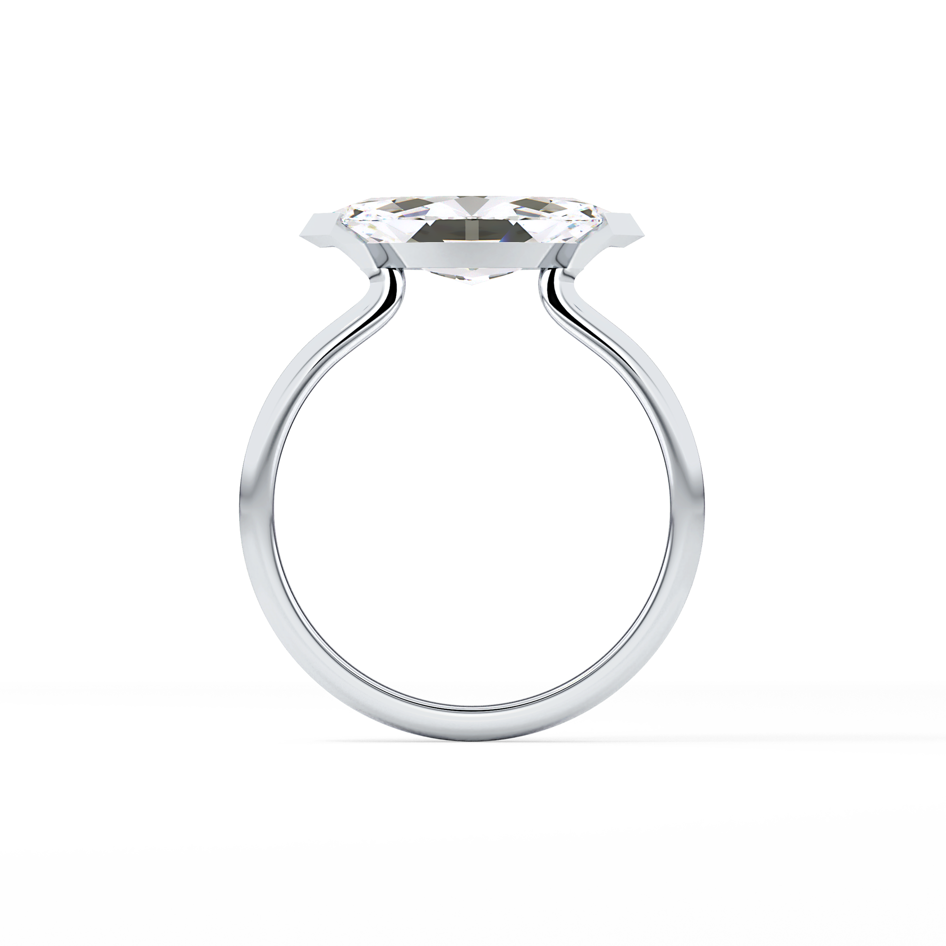 East West Marquise Solitaire Lab Grown Diamond Engagement Ring