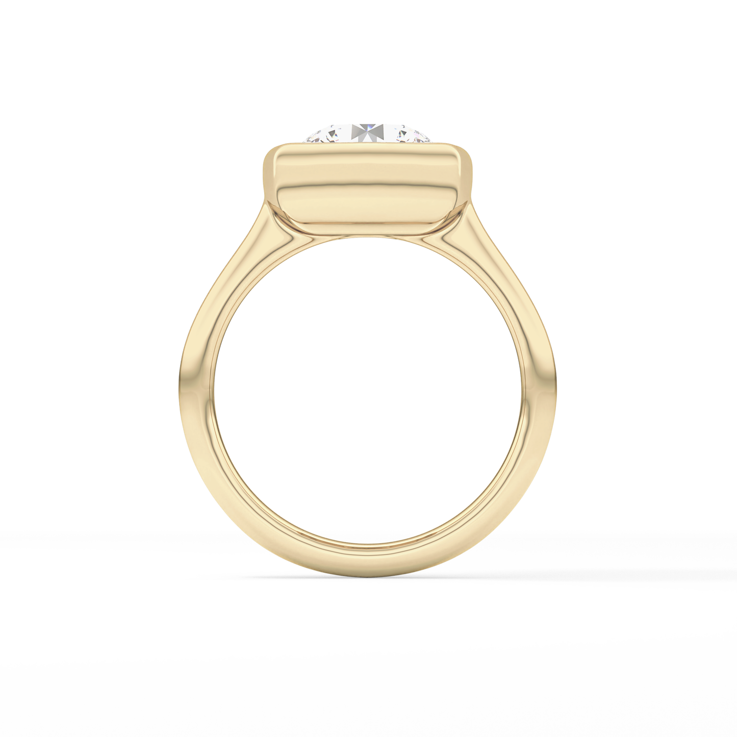 Round Bezel & Solitaire Lab Grown Diamond Engagement Ring