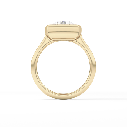 Round Bezel & Solitaire Lab Grown Diamond Engagement Ring