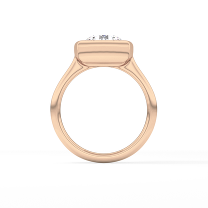 Round Bezel & Solitaire Lab Grown Diamond Engagement Ring