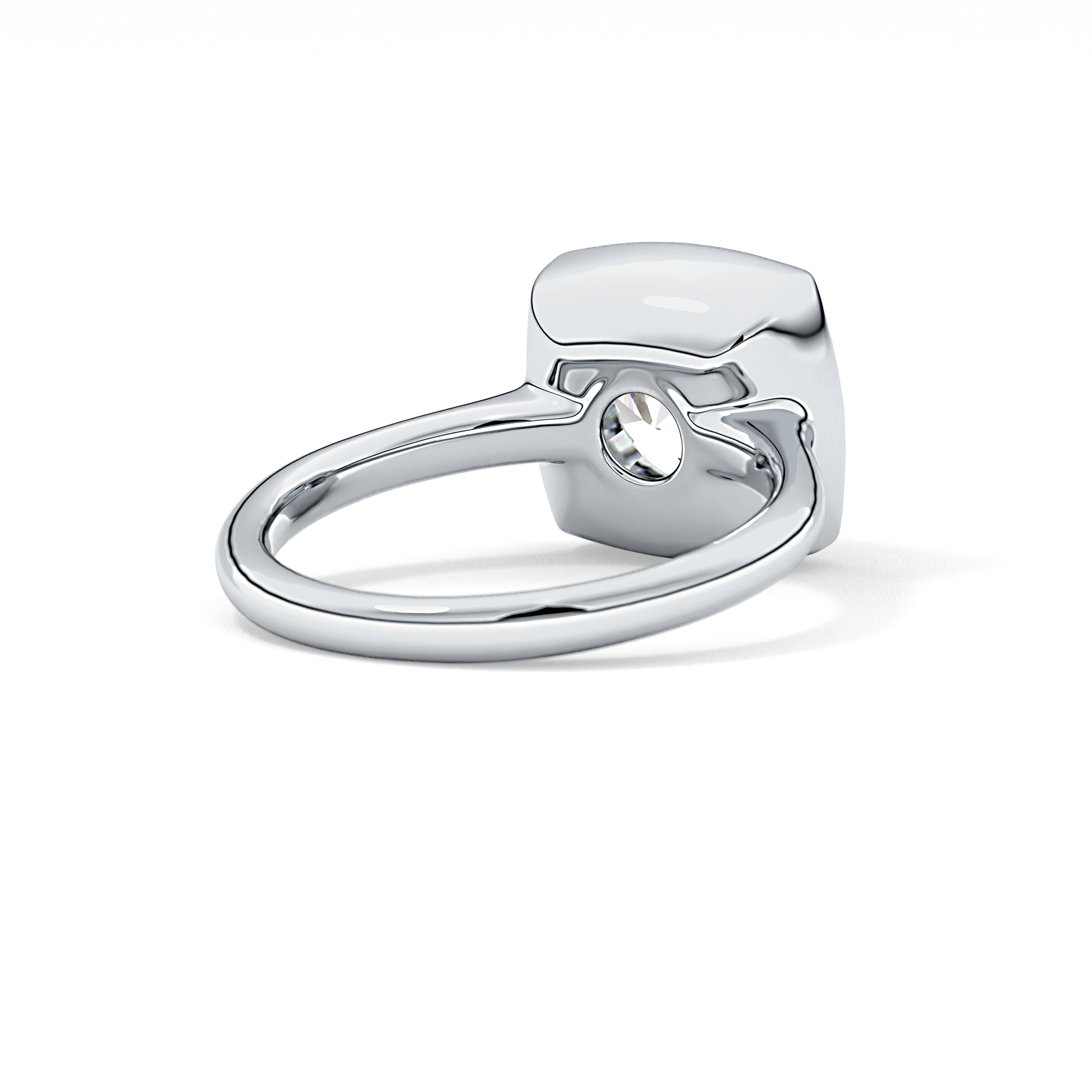 Round Bezel & Solitaire Lab Grown Diamond Engagement Ring