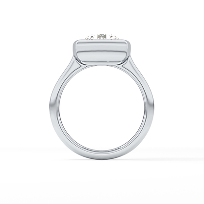 Round Bezel & Solitaire Lab Grown Diamond Engagement Ring