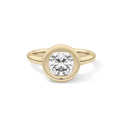 Cushion Bezel & Solitaire Lab Grown Diamond Engagement Ring