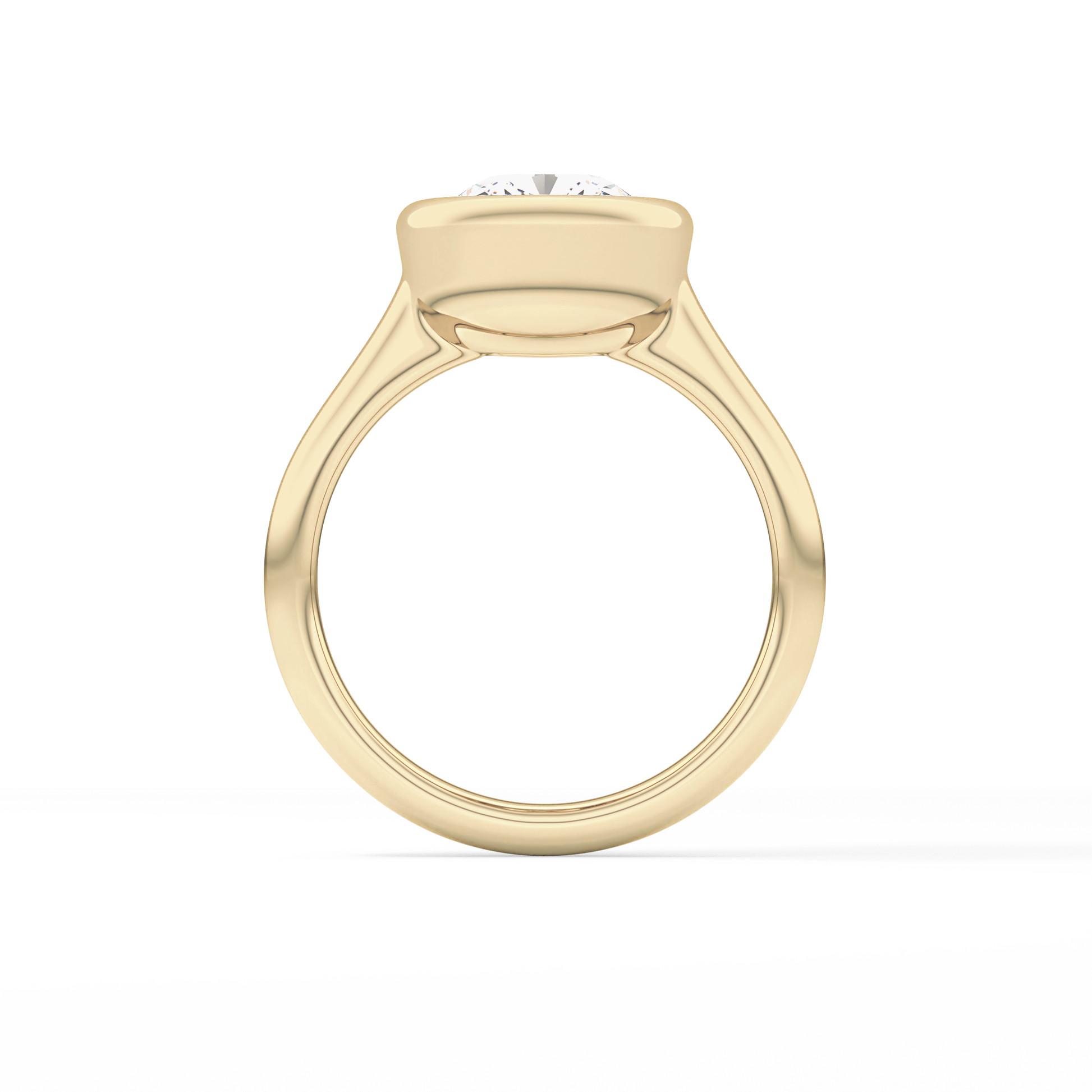 Cushion Bezel & Solitaire Lab Grown Diamond Engagement Ring