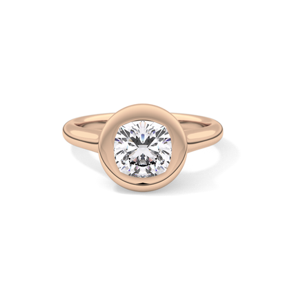 Cushion Bezel & Solitaire Lab Grown Diamond Engagement Ring