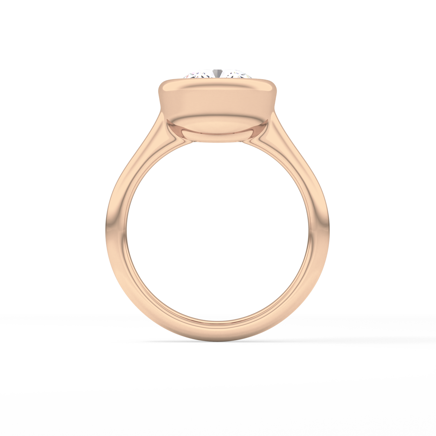 Cushion Bezel & Solitaire Lab Grown Diamond Engagement Ring