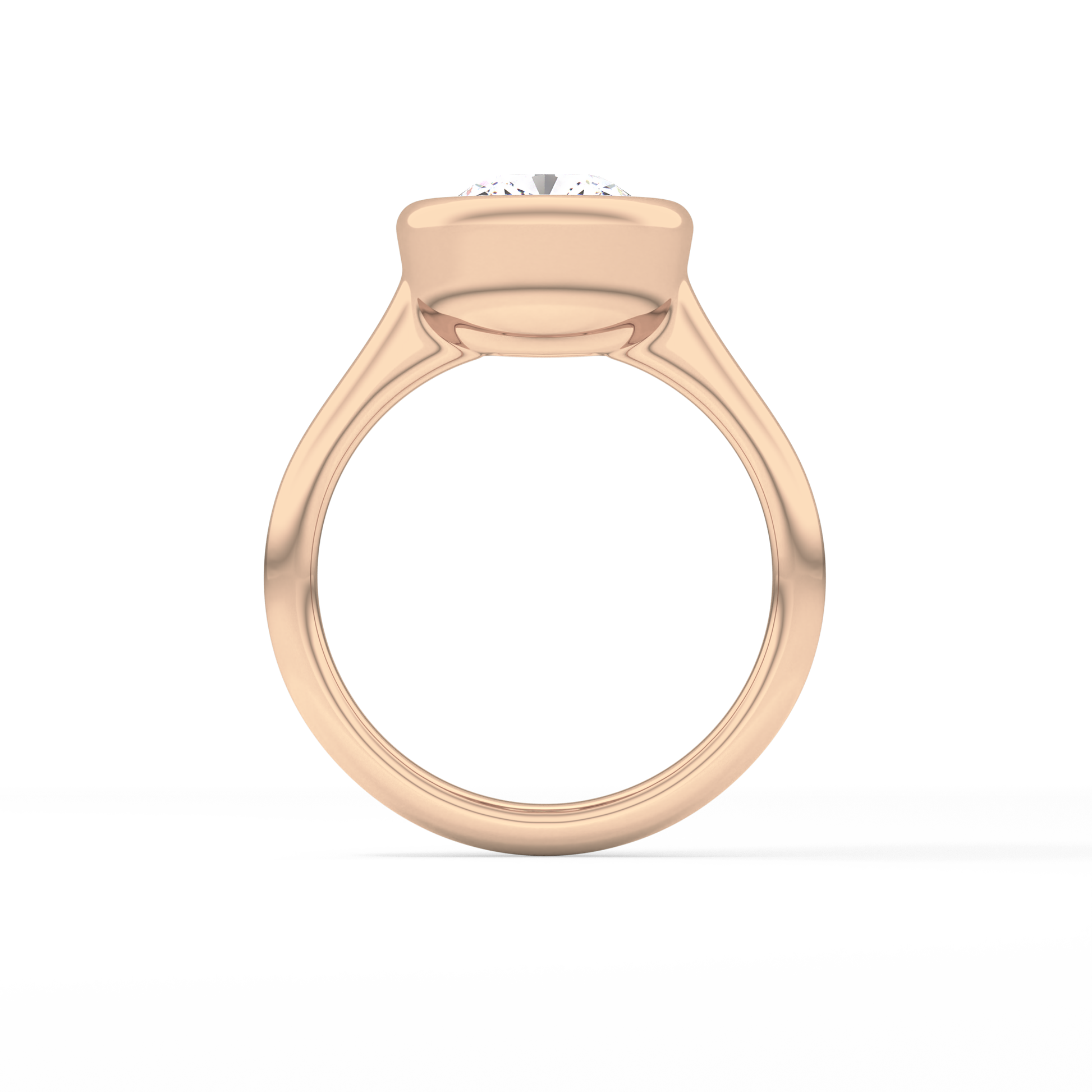 Cushion Bezel & Solitaire Lab Grown Diamond Engagement Ring