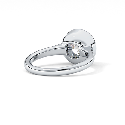 Cushion Bezel & Solitaire Lab Grown Diamond Engagement Ring