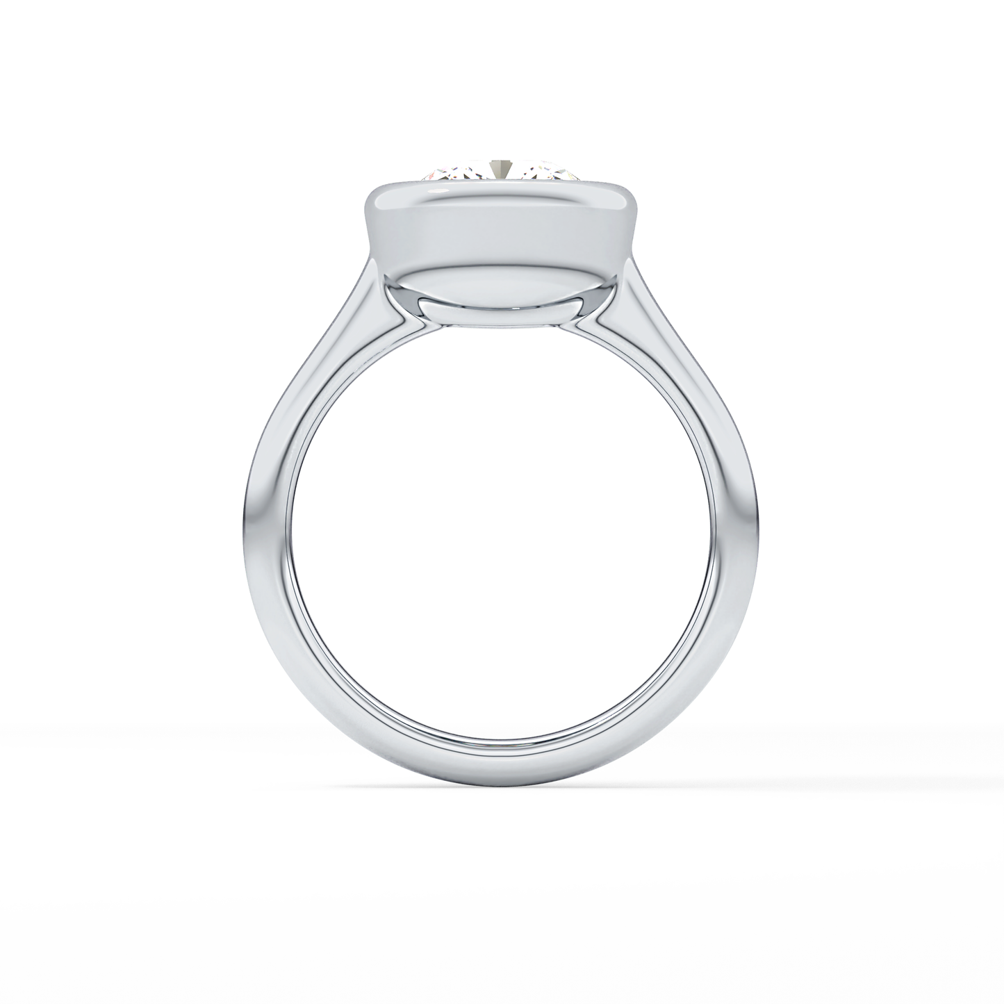Cushion Bezel & Solitaire Lab Grown Diamond Engagement Ring